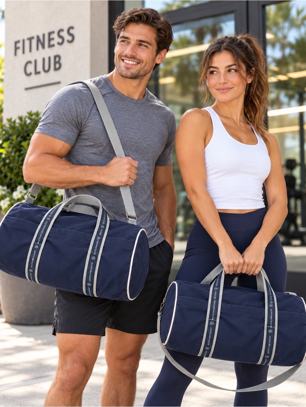 Alexander Court Navy Canvas Duffel Bag Scarborough & Tweed Made in USA